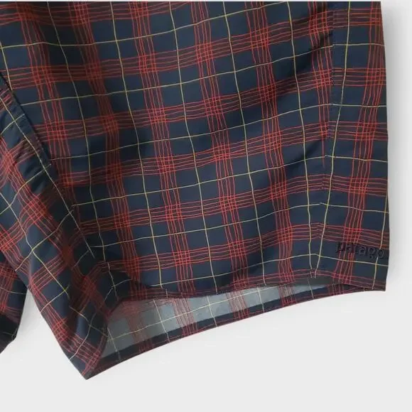 Patagonia Twenty-threes Board Shorts Mens Swim Trunks Red Blue Plaid Sz 33 - Picture 3 of 12